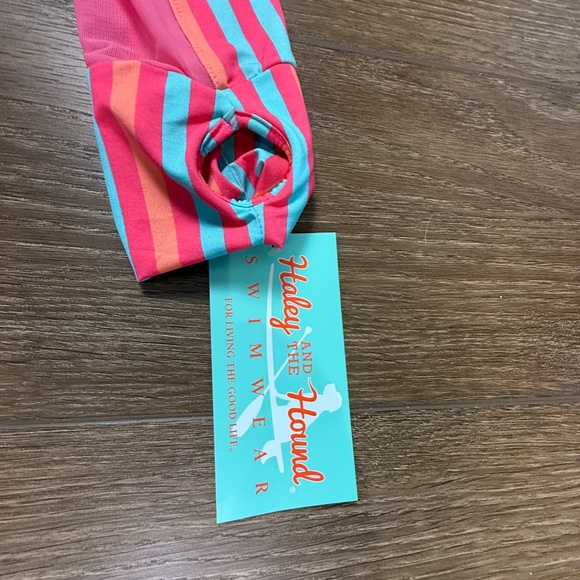 Haley & The Hound Women's Striped Long Sleeve Rashguard Athletic Shirt Sz Small - Picture 5 of 10